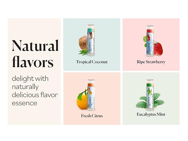 Sky Organics Organic Beeswax Lip Balms have natural flavors