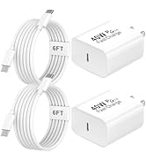 iPhone 17 Charger Fast Charging, 2-Pack 40W USB C Charger Block with 6FT 60W USB C to USB C Cable...