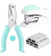 NEBURORA Green Mini Effortless Desktop Staplers with 400 Standard Staples Bundle Blue Single Hole...