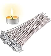 100pcs CD Wicks for Soy Candles, 6 inch Pre-Waxed Candle Wick for Candle Making,Thick Candle Wick...