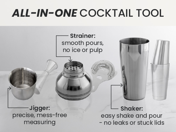 One tool every cocktail most cocktail recipes need three tools a shaker a jigger and a strainer