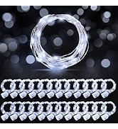 AIKEI 12 Pack LED Fairy Lights Battery Operated, String Lights Waterproof 7 Feet 20 Led Firefly S...