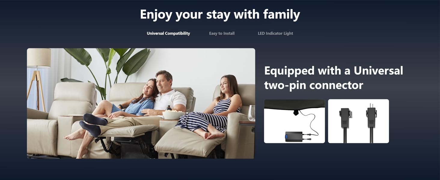 battery pack for reclining furniture