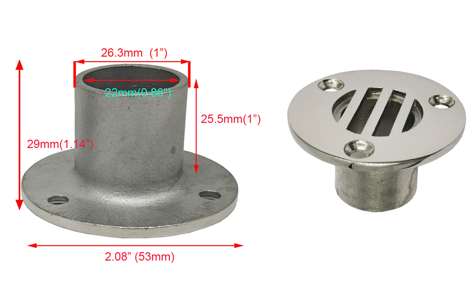 Marine Grade Stainless Steel 316 Boat Floor Deck Drain Hardware for Boat Yacht Deck