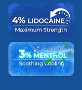 32Pcs Lidocaine Patches, 4% Lidocaine & 3% Menthol - Maximum Strength, Waterproof Patch with Auxi...