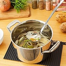 Pierced Straining Tools Ladle 18/8 Stainless Steel for serving cooking frying