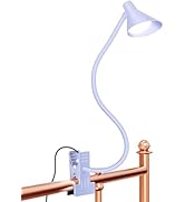 Desk Lamp Clip on Lamp for Bed Headboard LED Reading Light for Bed, 3 Colors 10 Dimmable Brightne...