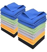 Eco-Fused Microfiber Cleaning Cloth - 12x12 Inch Microfiber Cloth - Pack of 20 Large Cleaning Clo...