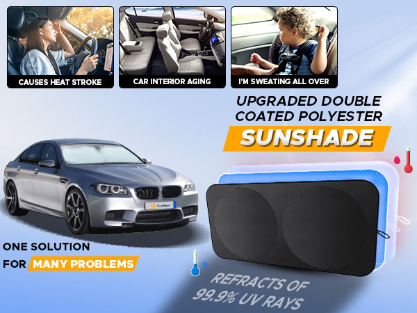 car sun shade for windshield foldable car interior retractable sunshade universal windshield cover