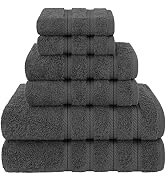 American Soft Linen, 6 Piece Towel Set, 2 Bath Towels 2 Hand Towels 2 Washcloths, Super Soft and ...