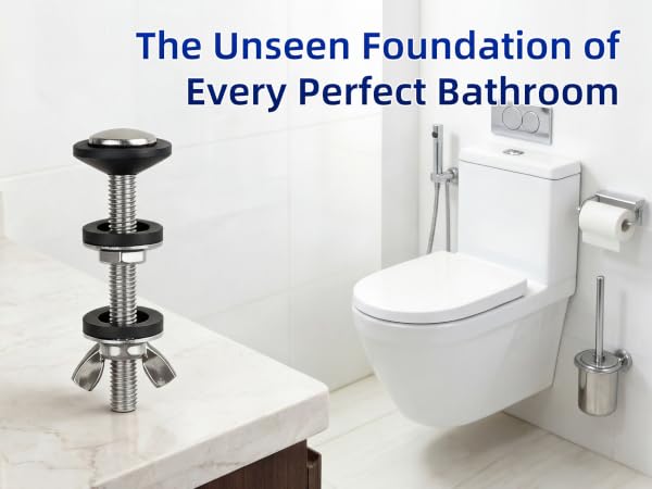 Universal toilet seat bolts replacement kit