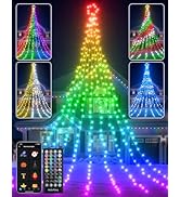 23FT Smart Outdoor Christmas Decorations, 335 LED RGB Star Waterfall Lights | App Control, DIY 10...