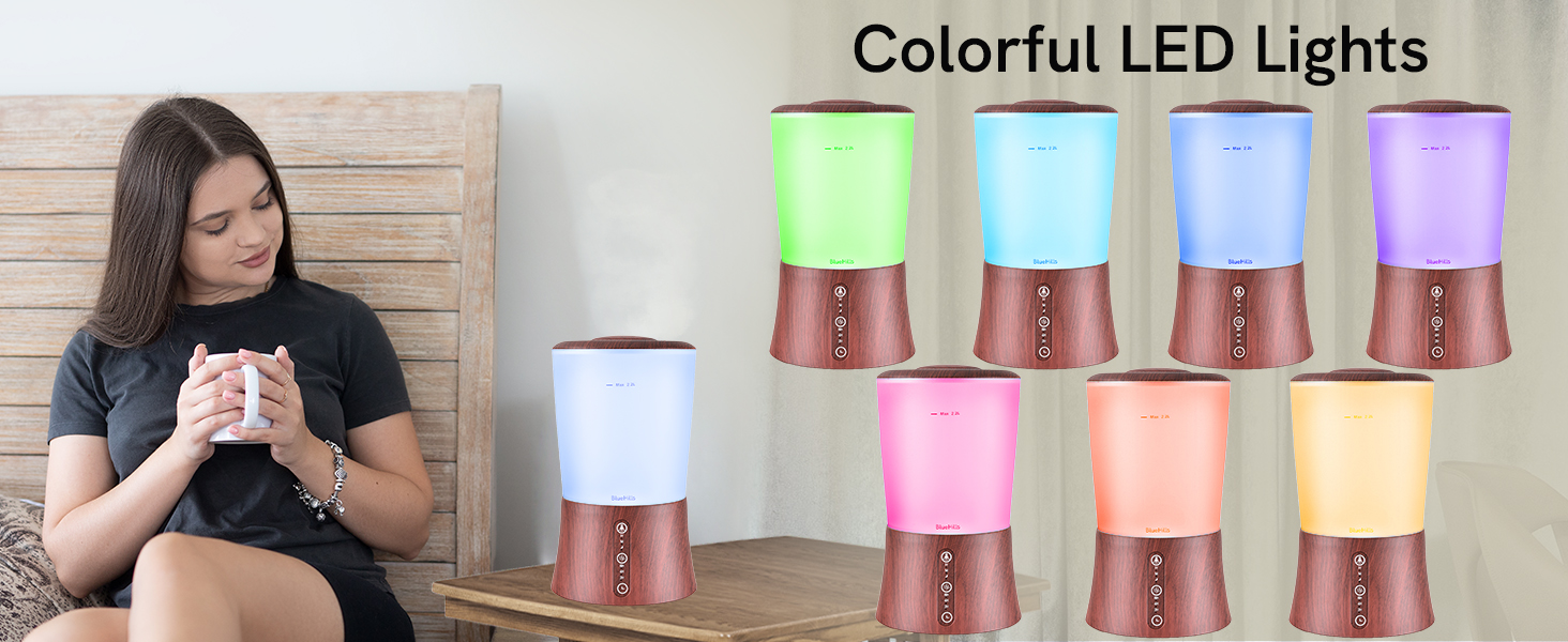 Large room diffuser with powerful cool mist output for home, office, and living spaces