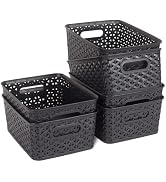 ShellKingdom Plastic Shelf Baskets, Storage Bins Organizer for Home, Bathroom, Kitchen and Office...