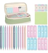 Mechanical Pencil Set with Cute Pencil Case, 12x Pastel Mechanical Pencils 0.5 & 0.7mm with 720x ...
