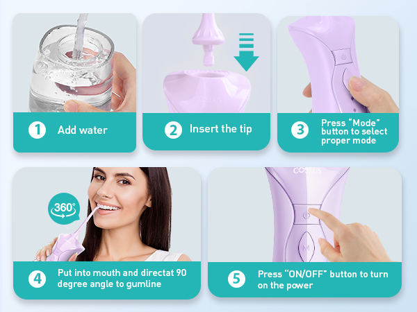 COSLUS Water Dental Flosser Pick for Teeth