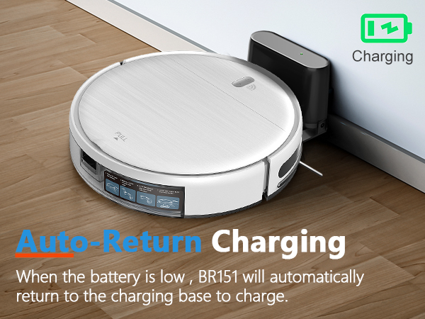 100mins Runtime,Self Recharge,can work continuously for 100 minutes in a 1290 sqft house