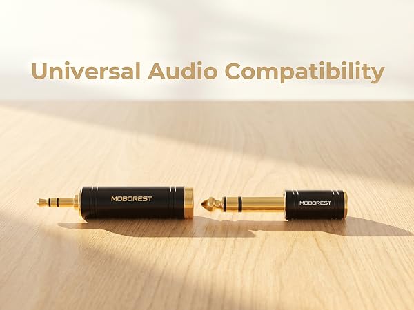 3.5mm to 1/4'' Stereo Audio Adapter, 3.5mm to 1/4'' (6.35mm) Headphone Adapter