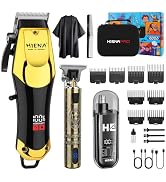 HIENA PRO Professional Hair Clippers & Cordless Barber Clippers for Men, Rechargeable Trimmer Set...
