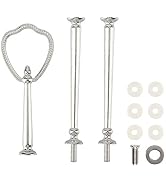 Happy Will 3 Tier 14" Heavy Metal Cake Stand Holder Fruit Plate Stand Fitting Hardware Rod with S...