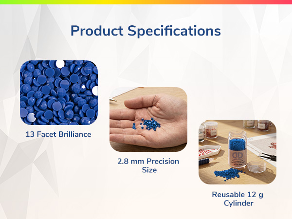 DIAMOND DOTZ Ocean Blue, Freestyle Drills Diamond Painting Beads 2.8mm