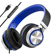 Bywulanda USB C Headphones with Mic and Volume Control, Over Ear Stereo Headsets for iPhone 15 16...