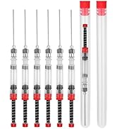 Srzllxfc 6-Pack Fountain Pen Ink Syringe with Spring-Loaded Plunger & Removable for Refilling Car...