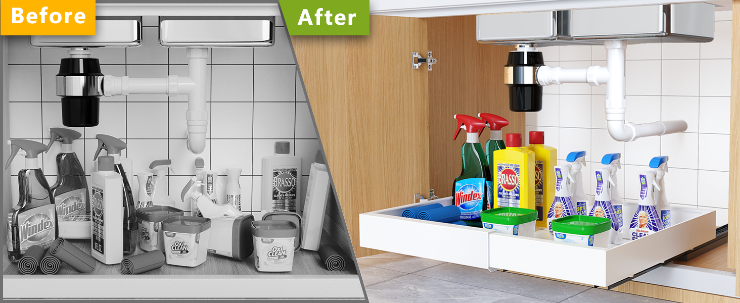 expandable pull out drawers for cabinets