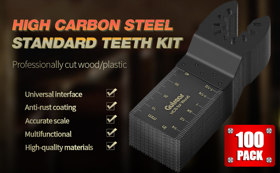 100 Pcs Universal Oscillating Tool Oscillating Saw Blades