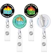 Gctriki 3 Pieces Dumpster on Fire Badge Reel Retractable with Alligator Clip, Funny Retractable I...