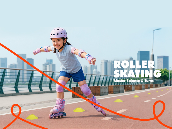 Roller Skating practice with cones