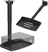 Projector Ceiling Mount with Tray, Adjustable Height Universal Bracket with Concealed Cable Manag...