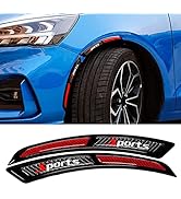 BOHISEN 1 Pair/2pcs Car Wheel Fender Universal Carbon Fiber Car Wheel Tires Eyebrow Strip Extensi...