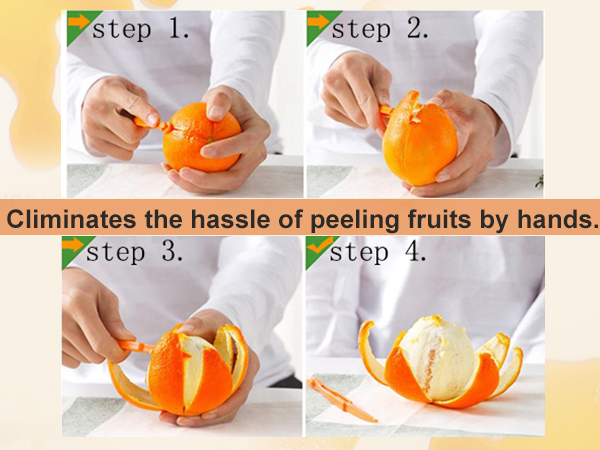 Orange Peeler Tools Citrus Peel Cutter Plastic Fruit Vegetable Slicer Cutter Lemon Peeler Opener