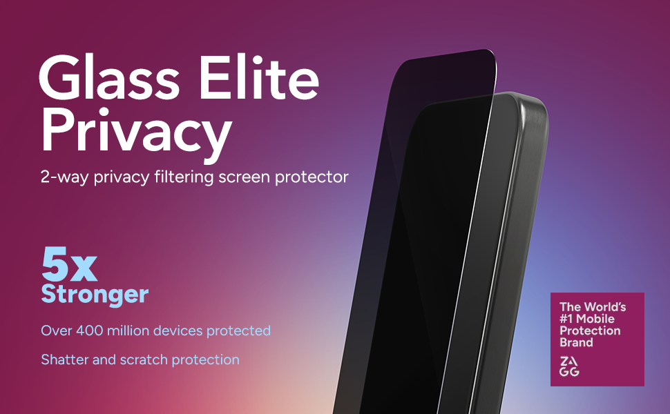 Glass Elite Privacy Screen Protector | iPhone, Samsung | ZAGG
