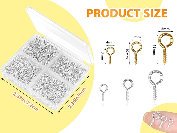Small Screw Eye Pins