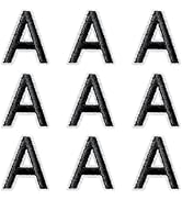 Jongdari Iron on Letters for Clothing, 9pcs 1.5 Inch Embroidery Alphabet Letter Patches Applique ...