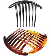 7 Tooth French Twist Comb, 3PCS Plastic Hair Clip, Hair Side Combs, Hair Accessory for Women Girl...