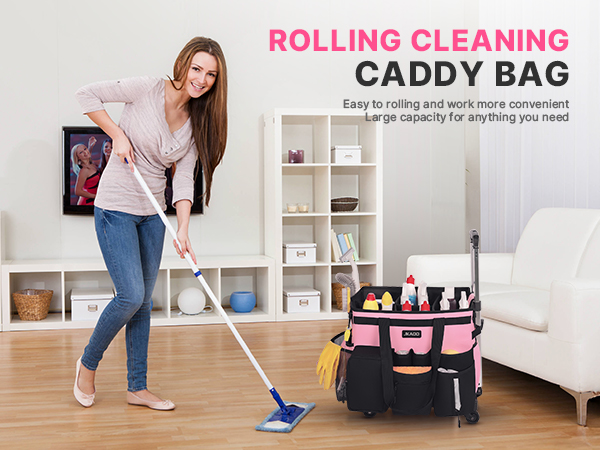 Rolling Cleaning Caddy Bag