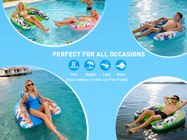 BSIEZC Pool Floats are perfect for all occasions like pool, beach, lake and river. Enjoy endless fun