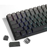 PBT Keycaps - Side Printed Keycap Set, Double Shot Shine Through Custom Keycaps, Gradient Gray Ke...