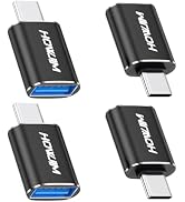 HOWJIM USB C to USB Adapter 4 Pack,10Gbps USB C Male to 3.2 Female Adapter | Fast Charging,Type C...