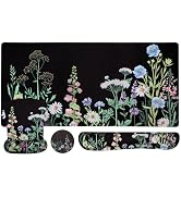 MOSISO Keyboard Mouse Pad Set, Large Gaming Mouse Pad&Keyboard Wrist Rest&Mouse Wrist Rest&Coaste...