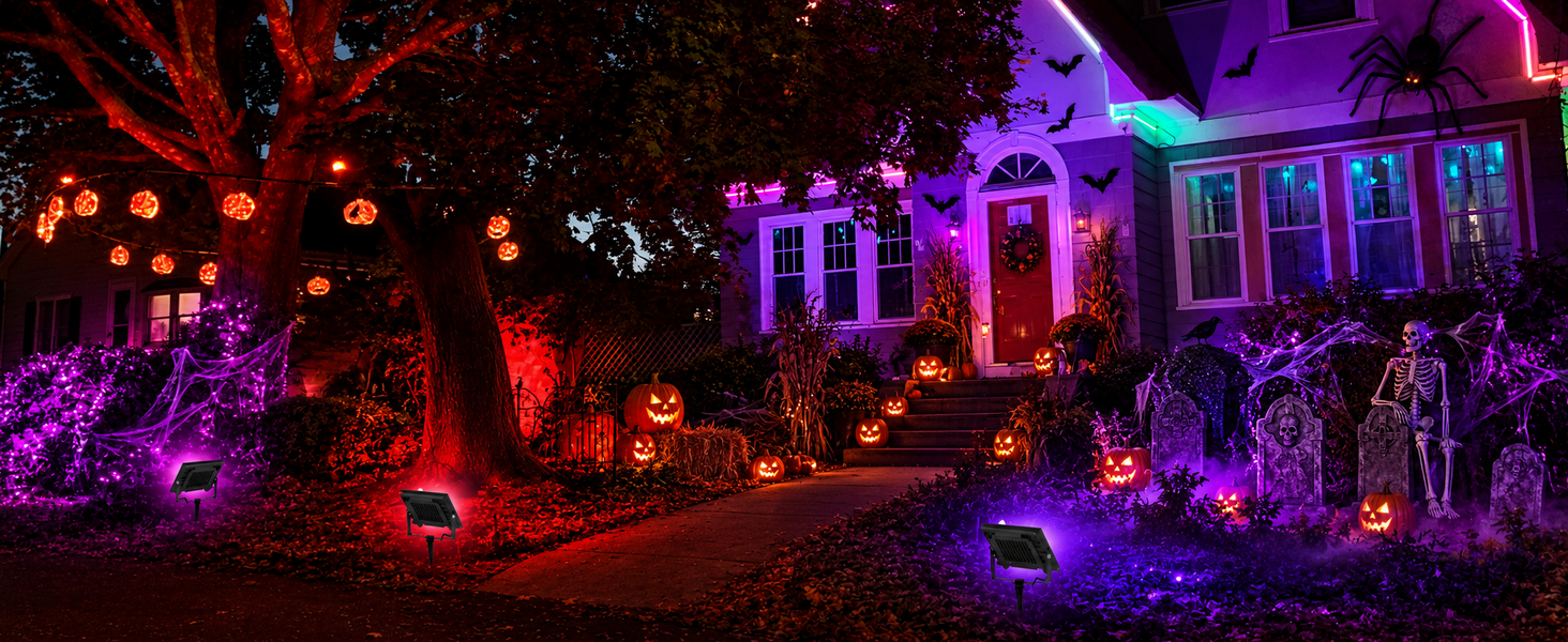 T-SUN 30W RGBCW LED Flood Lights Bluetooh and Remote-halloween decoration