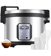 TERUISI Commercial Rice Cooker, 15L/15.85QT Large Capacity Rice Cooker & Warmer 84 Cups Cooked Ri...
