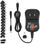 Arkare Universal Power Adapter Adjustable 12W AC/ DC Power Supply AC 100-240V to DC 3-12V 3V 4.5V...