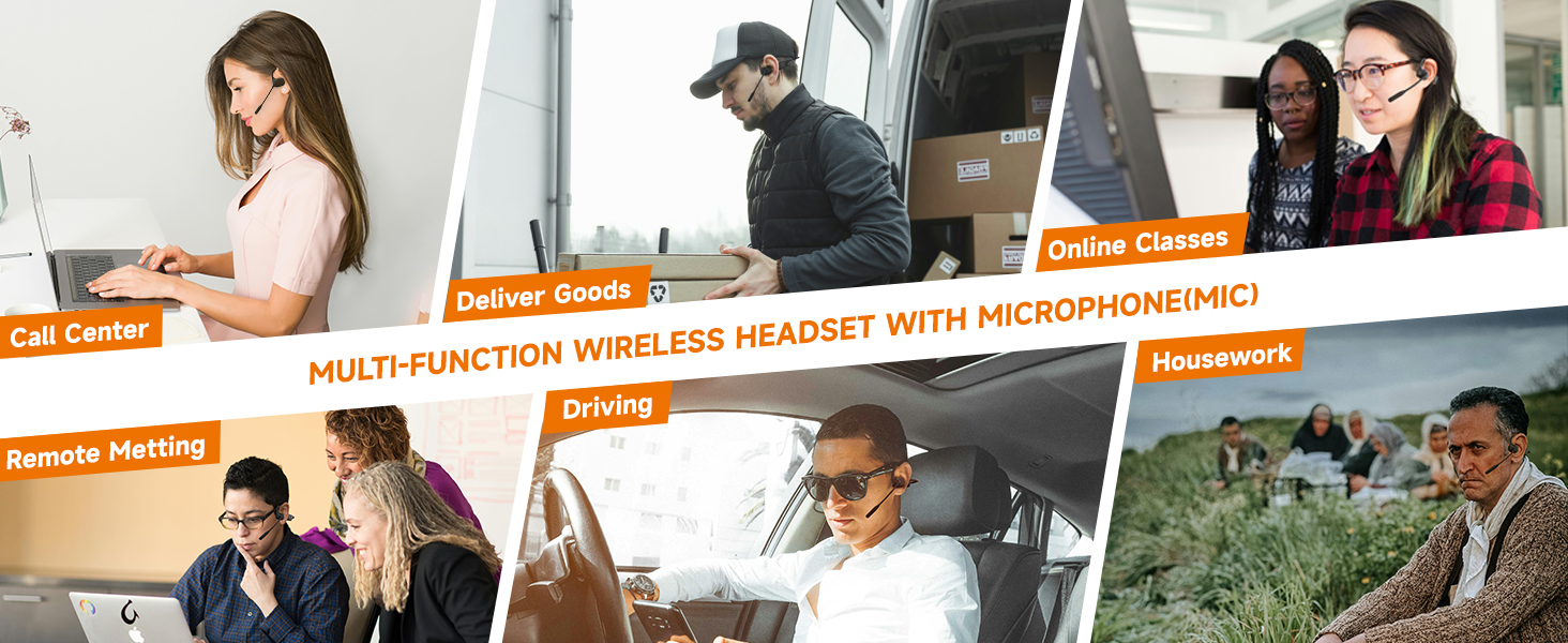 open ear headphones with mic