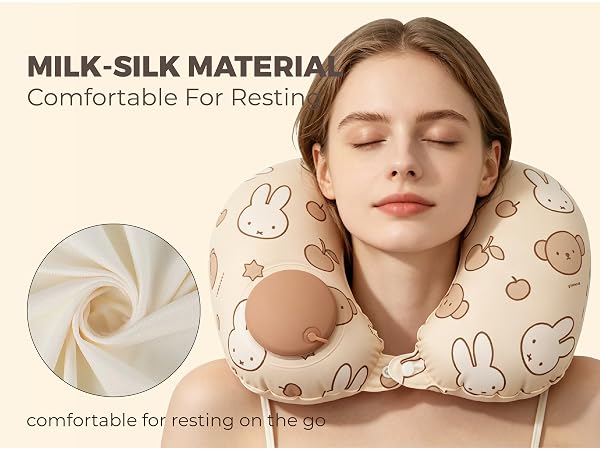 Miffy Press-to-Inflate Travel Pillow