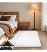 Mhyup 3x5 Cream White Rugs for Bedroom Living Room, Fluffy Small Area Rug Soft Shag Carpet for Ki...