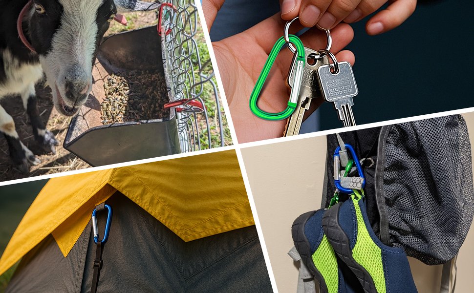 Carabiner Clip for Various Light Weight Applications